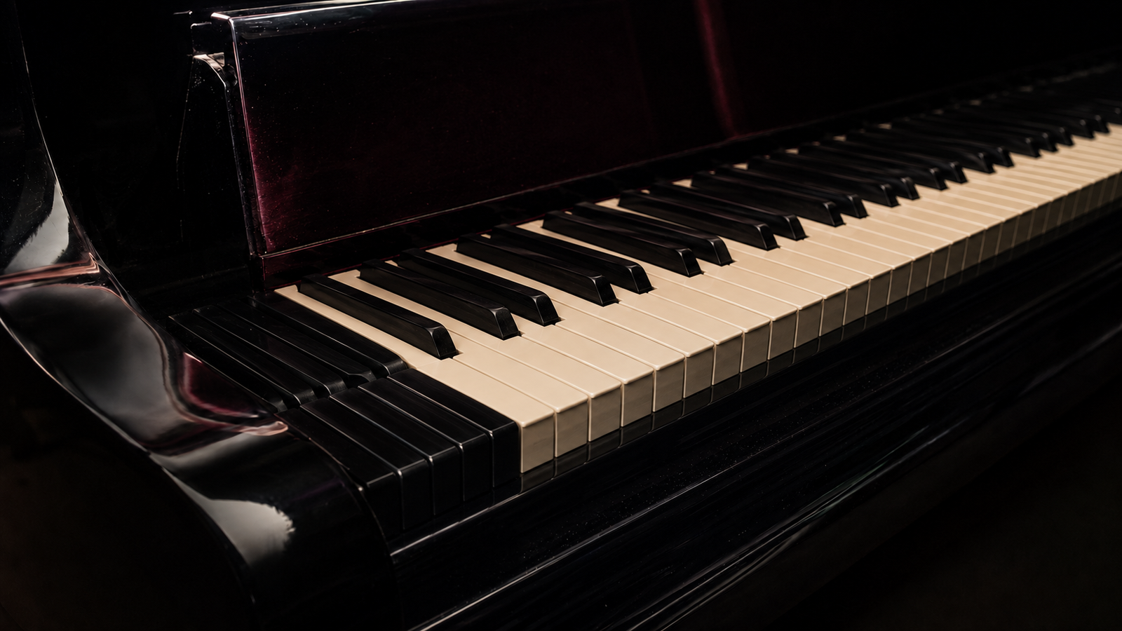 The lower register of a Bösendorfer Imperial grand piano, including its black bass extension down to C0